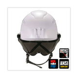 ergodyne® Skullerz 8975V Class C Safety Helmet w/8991 Visor Kit, Smoke Lens, 6-Pt Ratchet Suspension, Orange,Ships in 1-3 Business Days (EGO60222) Each