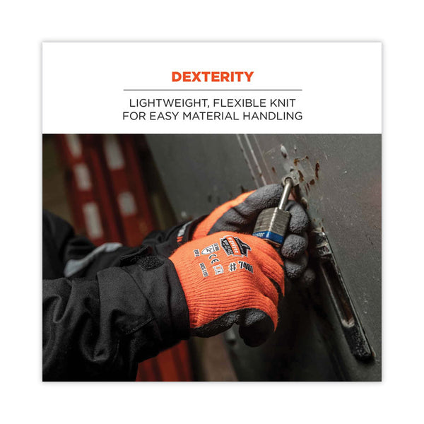 ergodyne® ProFlex 7401 Coated Lightweight Winter Gloves, Orange, Medium, Pair, Ships in 1-3 Business Days (EGO17623) 1 Pair
