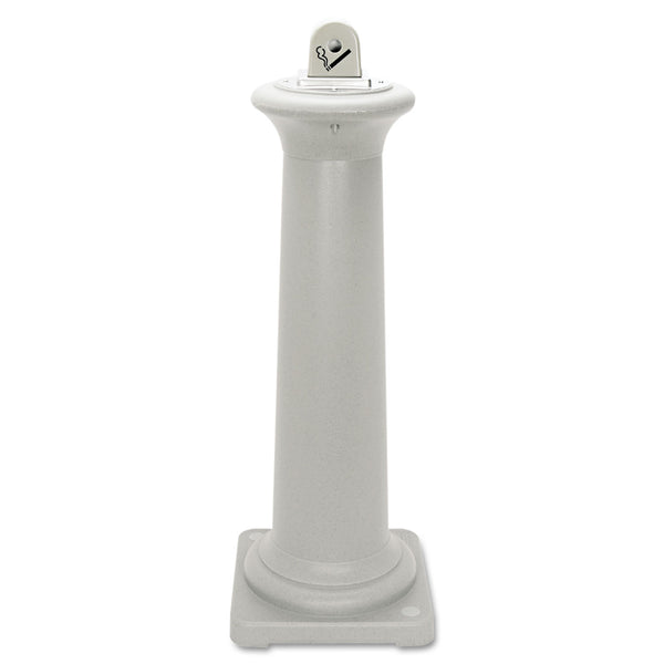Rubbermaid GroundsKeeper Tuscan Receptacle, 13 x 13 x 38.38, Sandstone (RCP9W30SST) Each