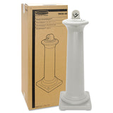 Rubbermaid GroundsKeeper Tuscan Receptacle, 13 x 13 x 38.38, Sandstone (RCP9W30SST) Each