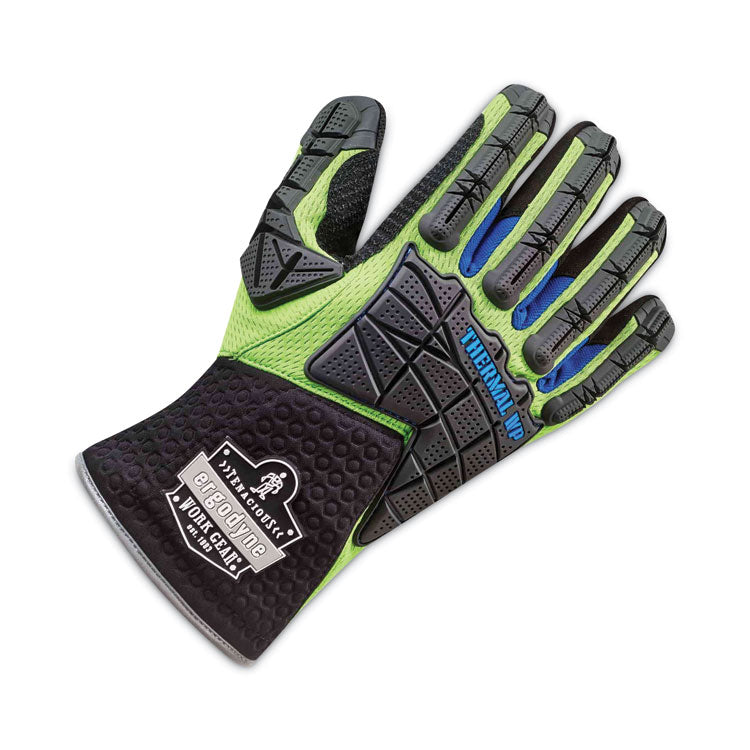 ergodyne® ProFlex 925WP Performance Dorsal Impact-Reduce Thermal Waterproof Glove, Black/Lime, Medium, Pair, Ships in 1-3 Business Days (EGO18103) 1 Pair