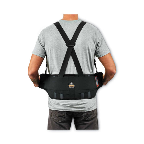 ergodyne® ProFlex 1625 Elastic Back Support Brace, 3X-Large, 46" to 52" Waist, Black, Ships in 1-3 Business Days (EGO11117) Each