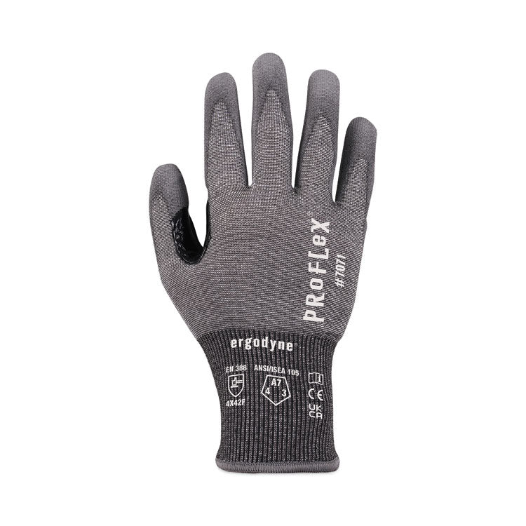 ergodyne® ProFlex 7071 ANSI A7 PU Coated CR Gloves, Gray, Medium, 12 Pairs/Pack, Ships in 1-3 Business Days (EGO18063) Each