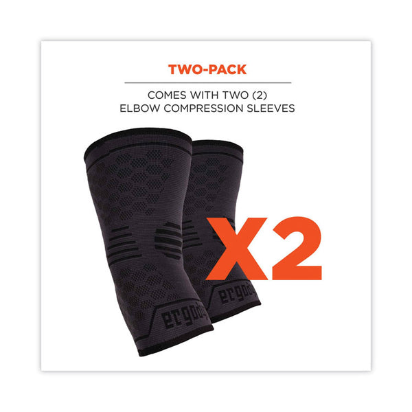 ergodyne® ProFlex 651 Elbow Compression Sleeve, Medium, Gray/Black, Ships in 1-3 Business Days (EGO16593) Each
