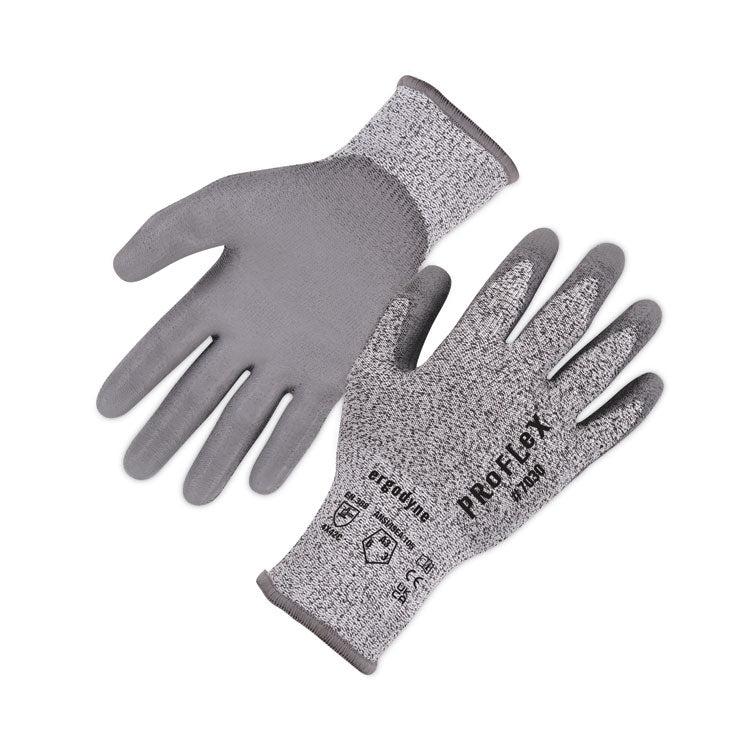 ergodyne® ProFlex 7030 ANSI A3 PU Coated CR Gloves, Gray, Large, 12 Pairs/Pack, Ships in 1-3 Business Days (EGO10454) Each