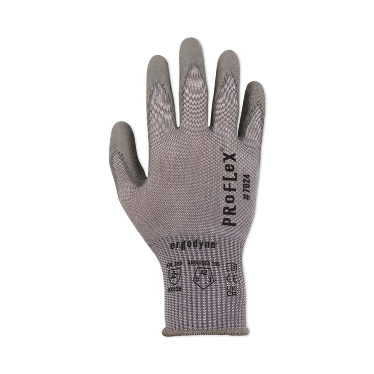 ergodyne® ProFlex 7024 ANSI A2 PU Coated CR Gloves, Gray, 2X-Large, Pair, Ships in 1-3 Business Days (EGO10406) 1 Pair