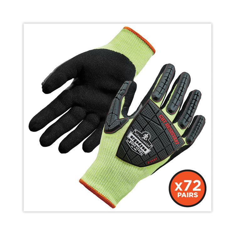 ergodyne® ProFlex 7141 ANSI A4 DIR Nitrile-Coated CR Gloves, Lime, Small, 72 Pairs/Pack, Ships in 1-3 Business Days (EGO17832) Each