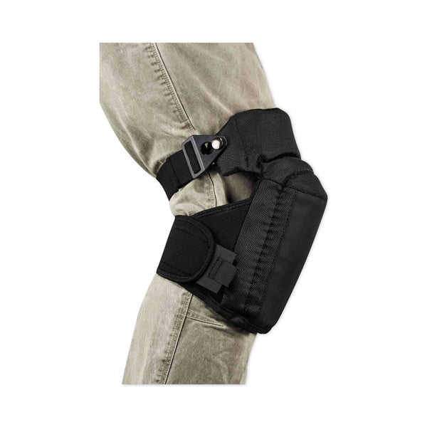ergodyne® ProFlex 450 Hinged Slip Resistant Gel Knee Pads, Soft Cap, Hook and Loop Closure, Black, Pair, Ships in 1-3 Business Days (EGO18450) 1 Pair