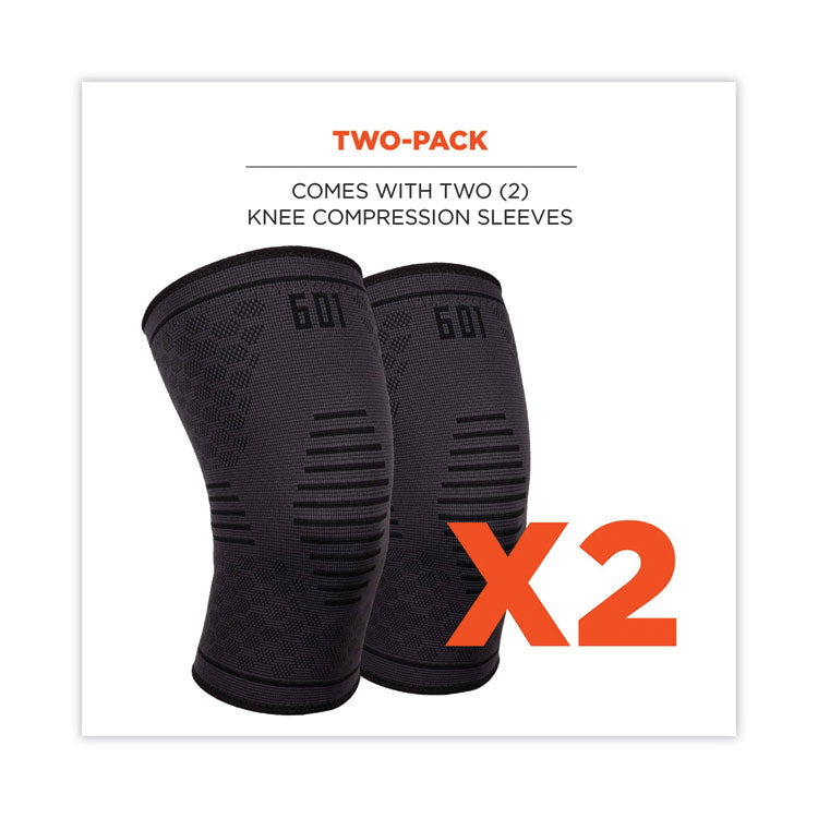 ergodyne® ProFlex 601 Knee Compression Sleeve, Medium, Black, Ships in 1-3 Business Days (EGO16553) Each