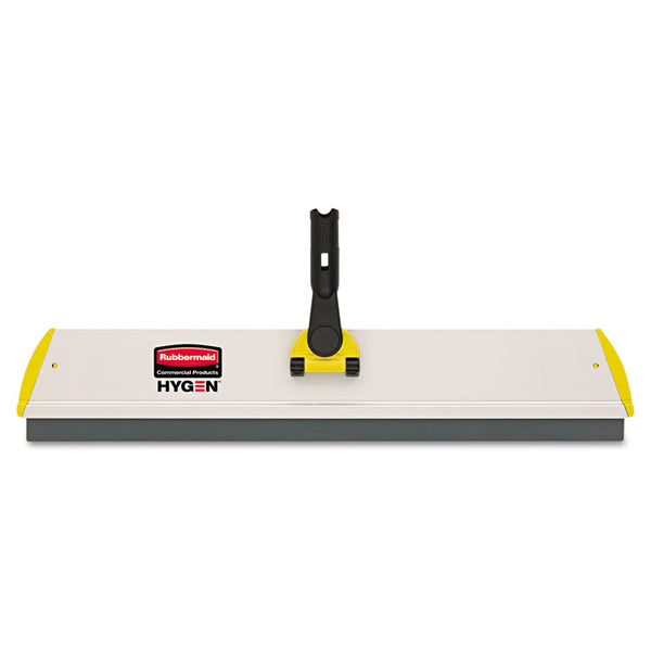 Rubbermaid® Commercial HYGEN™ HYGEN Quick Connect S-S Frame, Squeegee, 24w x 4 1/2d, Aluminum, Yellow (RCPQ570)