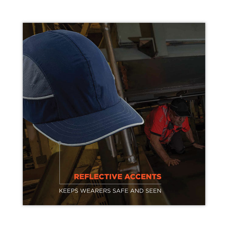 ergodyne® Skullerz 8950XL XL Bump Cap Hat, Short Brim, Navy, Ships in 1-3 Business Days (EGO23347) Each