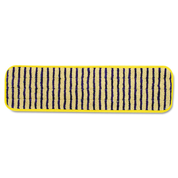 Rubbermaid® Commercial Microfiber Scrubber Pad, Vertical Polyprolene Stripes, 18", Yellow, 6/Carton (RCPQ810YEL) Carton of 6