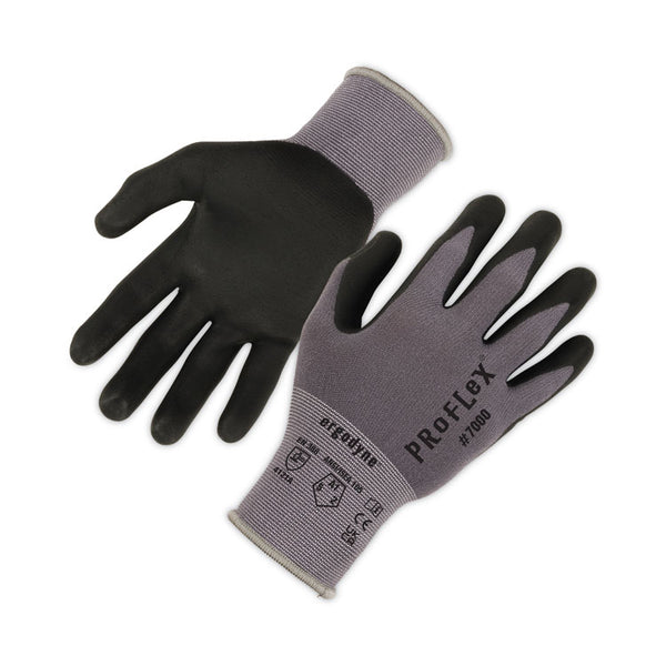 ergodyne® ProFlex 7000 Nitrile-Coated Gloves Microfoam Palm, Gray, Small, 12 Pairs/Pack, Ships in 1-3 Business Days (EGO10362) Each