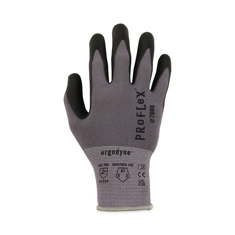 ergodyne® ProFlex 7000 Nitrile-Coated Gloves Microfoam Palm, Gray, X-Large, Pair, Ships in 1-3 Business Days (EGO10375) 1 Pair