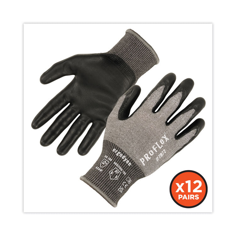 ergodyne® ProFlex 7072 ANSI A7 Nitrile-Coated CR Gloves, Gray, Small, 12 Pairs/Pack, Ships in 1-3 Business Days (EGO10302) Each