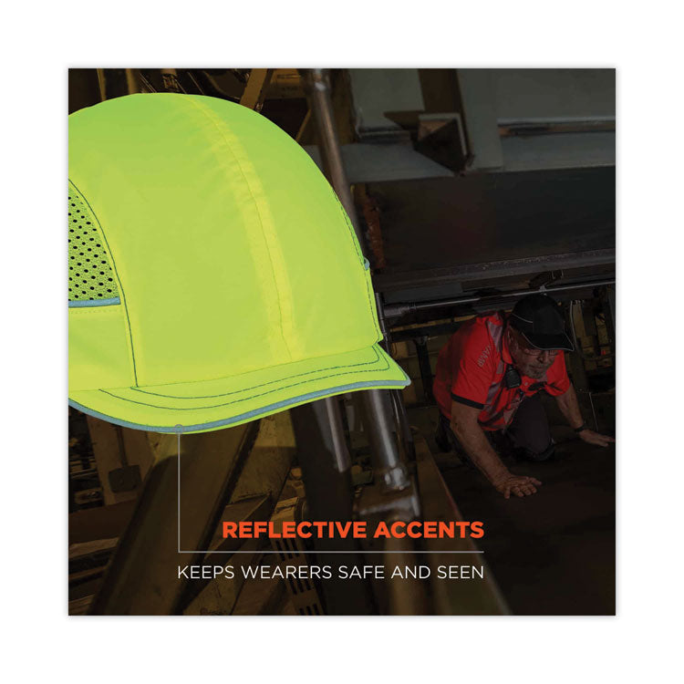 ergodyne® Skullerz 8950 Bump Cap Hat, Micro Brim, Lime, Ships in 1-3 Business Days (EGO23331) Each