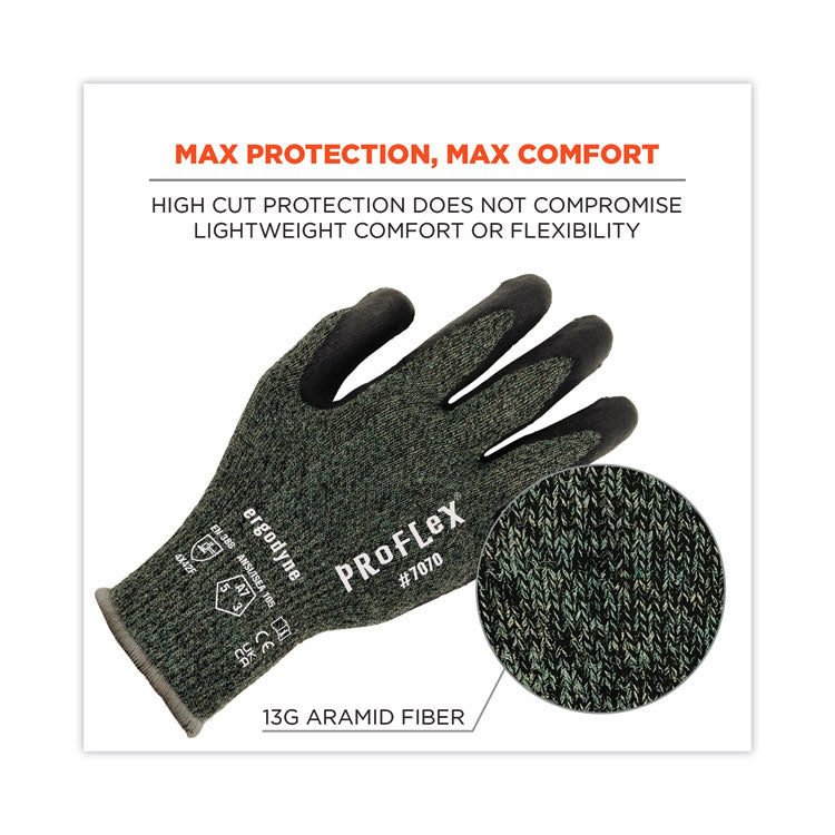 ergodyne® ProFlex 7070 ANSI A7 Nitrile Coated CR Gloves, Green, X-Large, 12 Pairs/Pack, Ships in 1-3 Business Days (EGO18035) Each