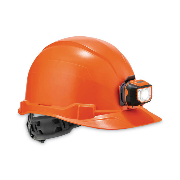 ergodyne® Skullerz 8970LED Class E Hard Hat Cap Style with LED Light, Orange, Ships in 1-3 Business Days (EGO60143)