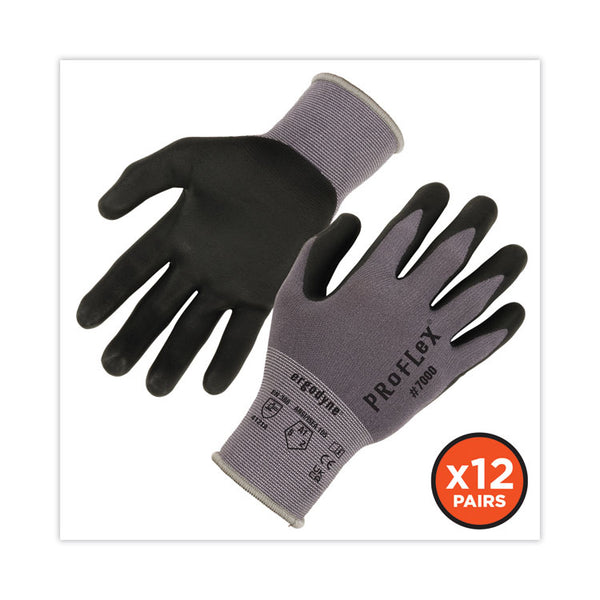 ergodyne® ProFlex 7000 Nitrile-Coated Gloves Microfoam Palm, Gray, X-Large, 12 Pairs/Pack, Ships in 1-3 Business Days (EGO10365) Each