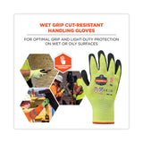 ergodyne® ProFlex 7021 Hi-Vis Nitrile-Coated CR Gloves, Lime, Large, Pair, Ships in 1-3 Business Days (EGO17964) 1 Pair