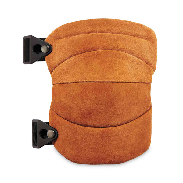 ergodyne® ProFlex 230LTR Leather Knee Pads, Wide Soft Cap, Buckle Closure, One Size Fits Most, Brown, Pair, Ships in 1-3 Business Days (EGO18232) 1 Pair