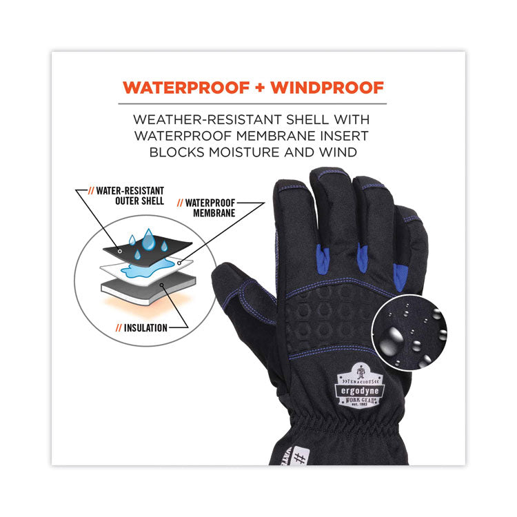 ergodyne® ProFlex 819WP Extreme Thermal WP Gloves, Black, Medium, Pair, Ships in 1-3 Business Days (EGO17613) 1 Pair