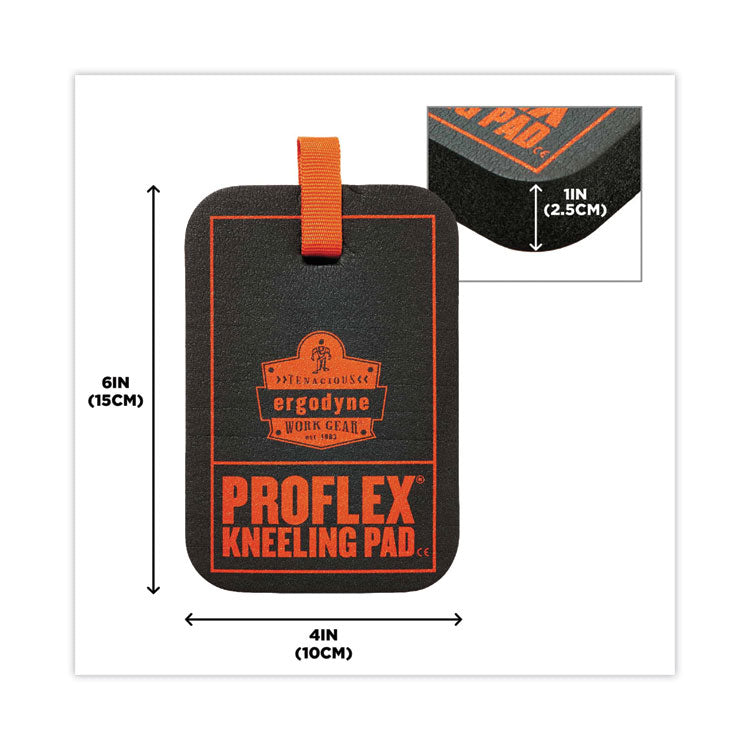 ergodyne® ProFlex 365 Mini Foam Kneeling Pad, Grabber, 1", Mini, Black, Ships in 1-3 Business Days (EGO18465) Each