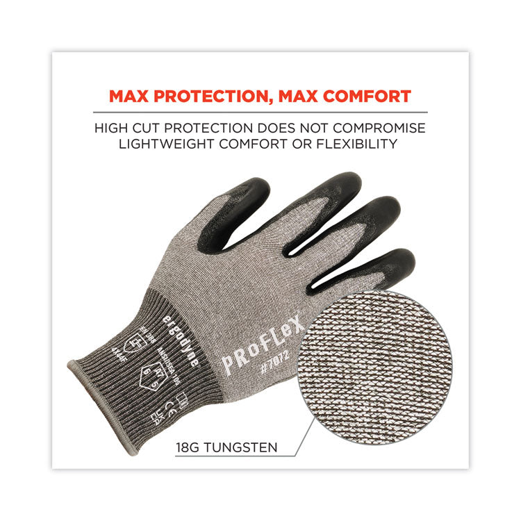 ergodyne® ProFlex 7072 ANSI A7 Nitrile-Coated CR Gloves, Gray, Medium, Pair, Ships in 1-3 Business Days (EGO10313) 1 Pair