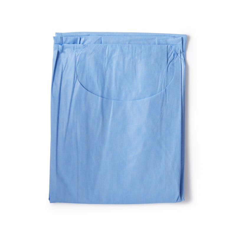 Halyard Patient Exam Gown One Size Fits Most Blue Disposable (937757_BX) 10/BX