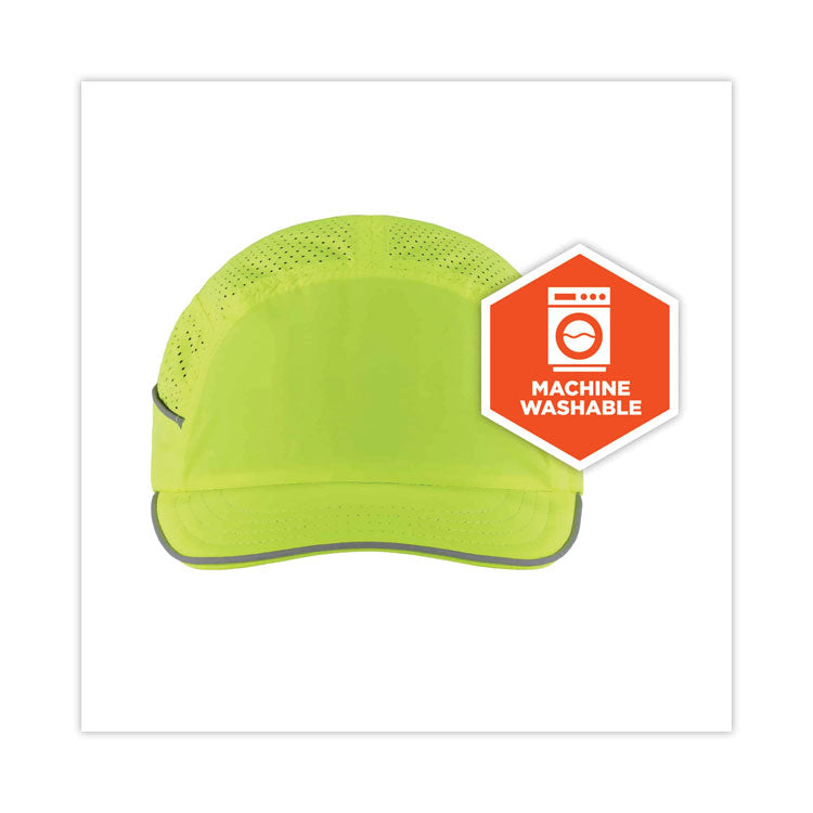 ergodyne® Skullerz 8955 Lightweight Bump Cap Hat, Short Brim Lime, Ships in 1-3 Business Days (EGO23351) Each