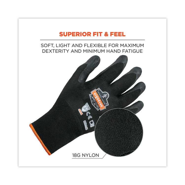 ergodyne® ProFlex 7001 Nitrile-Coated Gloves, Black, Large, 144 Pairs/Pack, Ships in 1-3 Business Days (EGO17854) Each