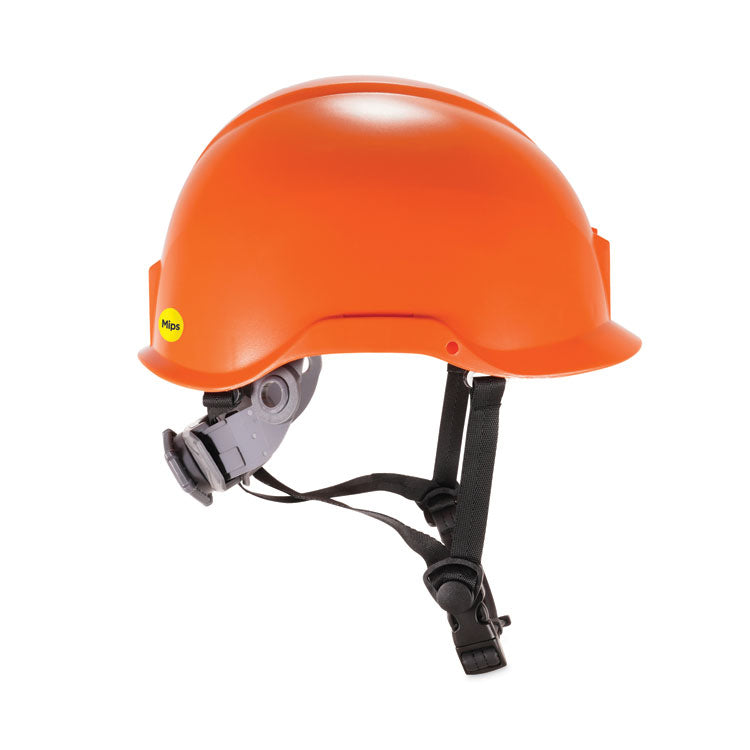ergodyne® Skullerz 8974-MIPS Class E Safety Helmet with  MIPS Elevate Ratchet Suspension, Orange, Ships in 1-3 Business Days (EGO60255) Each
