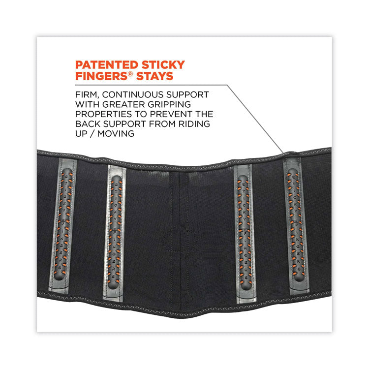 ergodyne® ProFlex 1100SF Standard Spandex Back Support Brace, 4X-Large, 52" to 58" Waist, Black, Ships in 1-3 Business Days (EGO11608) Each