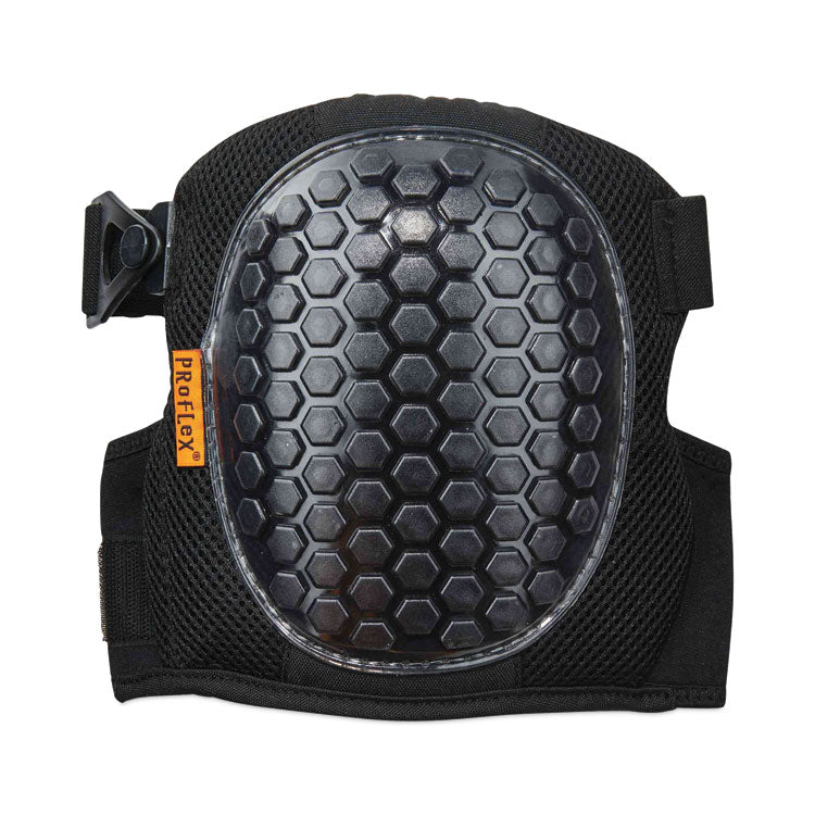 ergodyne® ProFlex 367 Lightweight Gel Knee Pads, Round Cap, Hook and Loop Closure, One Size, Black, Pair, Ships in 1-3 Business Days (EGO18467) 1 Pair