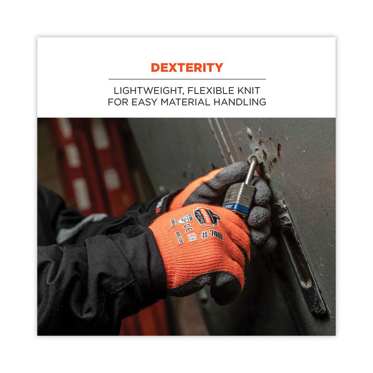 ergodyne® ProFlex 7401 Coated Lightweight Winter Gloves, Orange, Large, 144 Pairs, Ships in 1-3 Business Days (EGO17894) Each