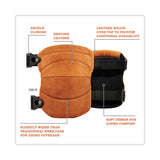 ergodyne® ProFlex 230LTR Leather Knee Pads, Wide Soft Cap, Buckle Closure, One Size Fits Most, Brown, Pair, Ships in 1-3 Business Days (EGO18232) 1 Pair