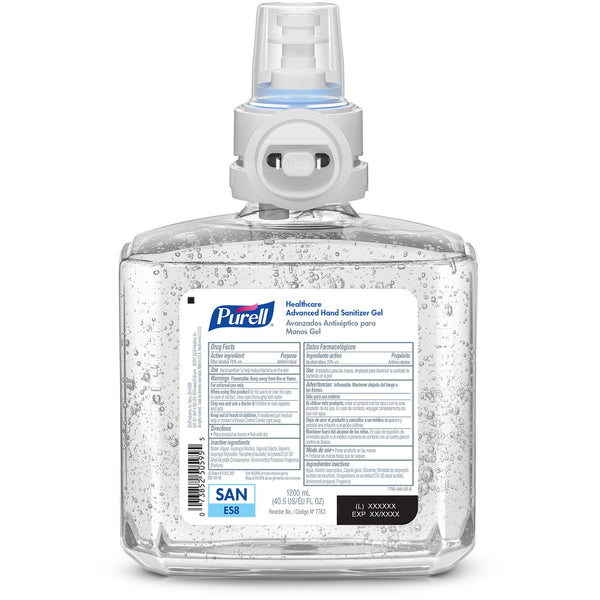 Purell® Healthcare Advanced Hand Sanitizer 1,200 mL Ethyl Alcohol Gel Dispenser Refill Bottle (1087442_CS) 2/CS