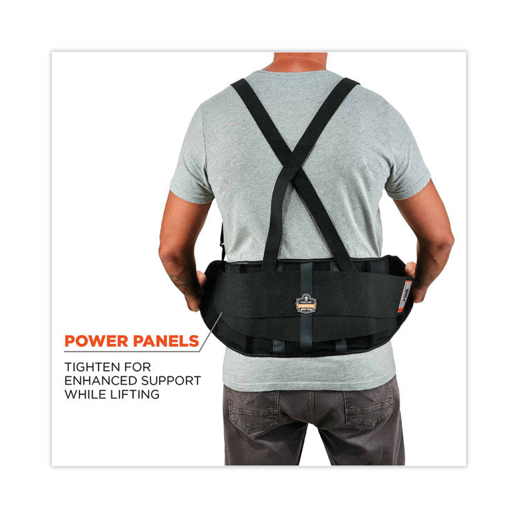 ergodyne® ProFlex 100 Economy Spandex Back Support Brace, X-Small, 20" to 25" Waist, Black, Ships in 1-3 Business Days (EGO11381) Each
