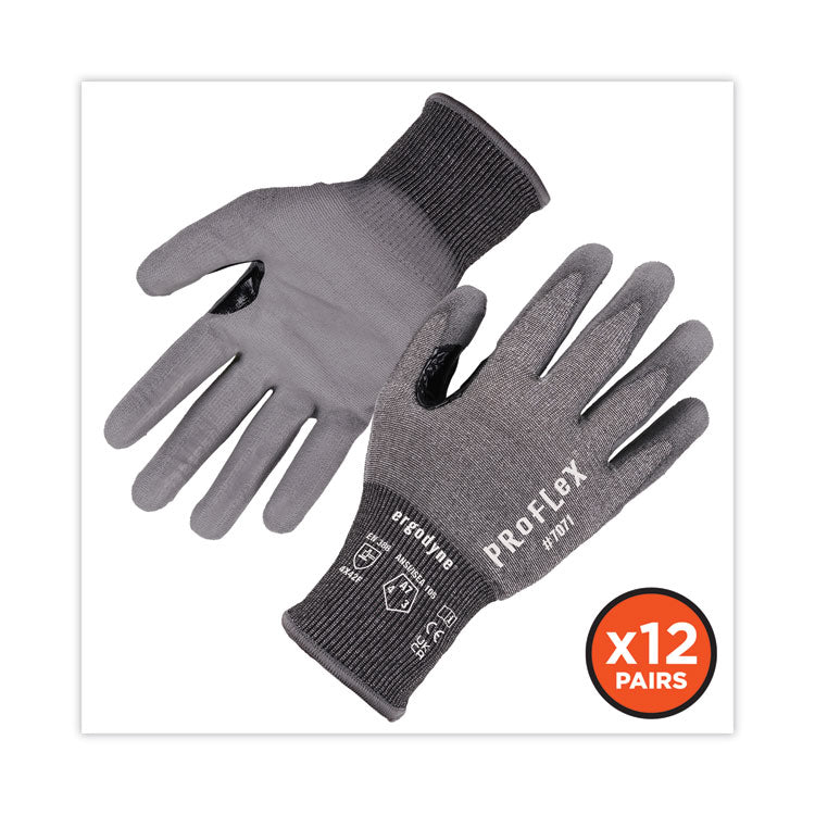 ergodyne® ProFlex 7071 ANSI A7 PU Coated CR Gloves, Gray, Medium, 12 Pairs/Pack, Ships in 1-3 Business Days (EGO18063) Each
