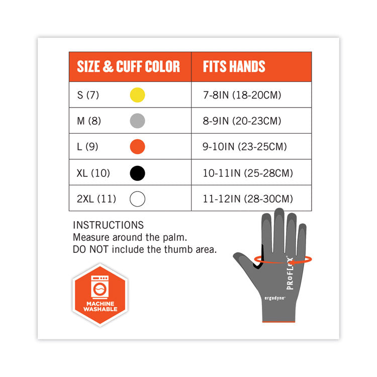 ergodyne® ProFlex 7071 ANSI A7 PU Coated CR Gloves, Gray, Small, Pair, Ships in 1-3 Business Days (EGO18072) 1 Pair