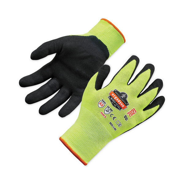 ergodyne® ProFlex 7021 Hi-Vis Nitrile-Coated CR Gloves, Lime, Large, 144 Pairs/Carton, Ships in 1-3 Business Days (EGO17864) Case of 144