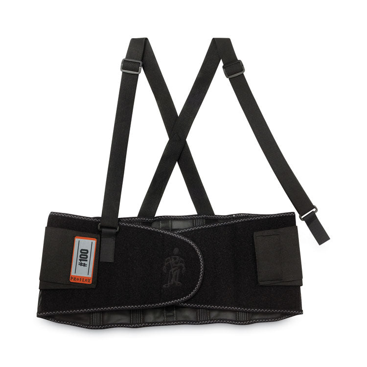 ergodyne® ProFlex 100 Economy Spandex Back Support Brace, 2X-Large, 42" to 46" Waist, Black, Ships in 1-3 Business Days (EGO11386) Each