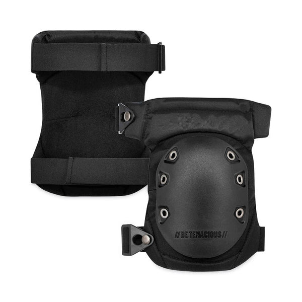 ergodyne® ProFlex 435 Hinged Gel Knee Pad With Buckles, Hard Cap, Buckle Closure, One Size, Black, Pair, Ships in 1-3 Business Days (EGO18435) 1 Pair