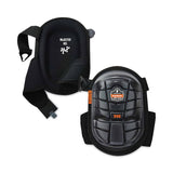 ergodyne® ProFlex 345 Injected Gel Knee Pads, Long Cap, Hook and Loop Closure, One Size, Black, Pair, Ships in 1-3 Business Days (EGO18445) 1 Pair