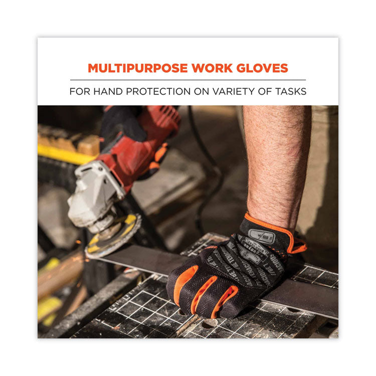 ergodyne® ProFlex 815 QuickCuff Mechanics Gloves, Black, Small, Pair, Ships in 1-3 Business Days (EGO17202) 1 Pair