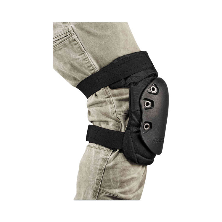 ergodyne® ProFlex 435HL Hinged Gel Knee Pad, Hard Cap, Hook and Loop Closure, One Size, Black, Pair, Ships in 1-3 Business Days (EGO18436) 1 Pair