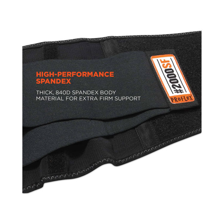 ergodyne® ProFlex 2000SF High-Performance Spandex Back Support Brace, X-Small, 20" to 25" Waist, Black, Ships in 1-3 Business Days (EGO11281) Each