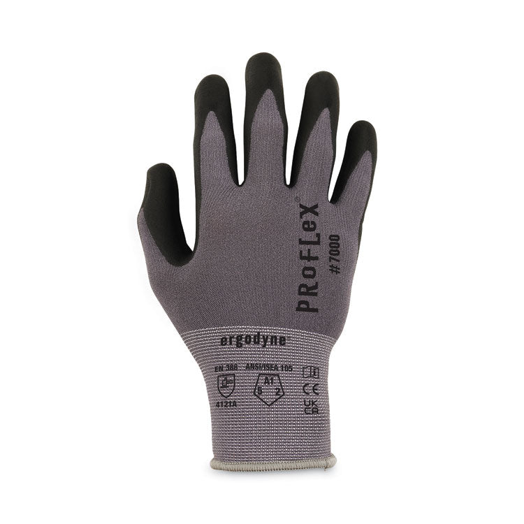 ergodyne® ProFlex 7000 Nitrile-Coated Gloves Microfoam Palm, Gray, Medium, 12 Pairs/Pack, Ships in 1-3 Business Days (EGO10363) Each