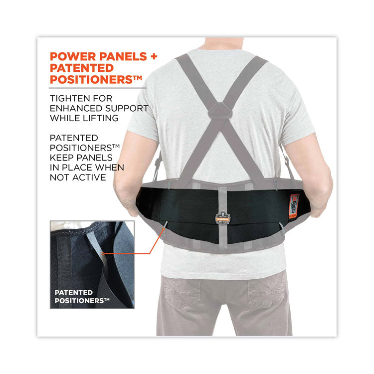 ergodyne® ProFlex 2000SF High-Performance Spandex Back Support Brace, 3X-Large, 46" to 52" Waist, Black, Ships in 1-3 Business Days (EGO11287) Each