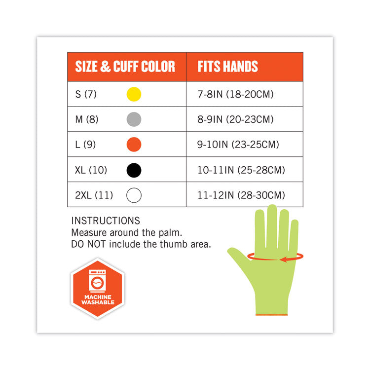 ergodyne® ProFlex 7040 ANSI A4 CR Food Grade Gloves, Lime, Small, 144 Pairs, Ships in 1-3 Business Days (EGO18022) Each